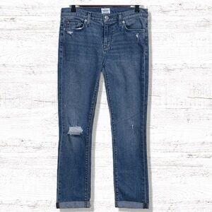 Hudson Jeans Krista Straight Crop Rolled Cuff Medium Wash Women’s Size 29